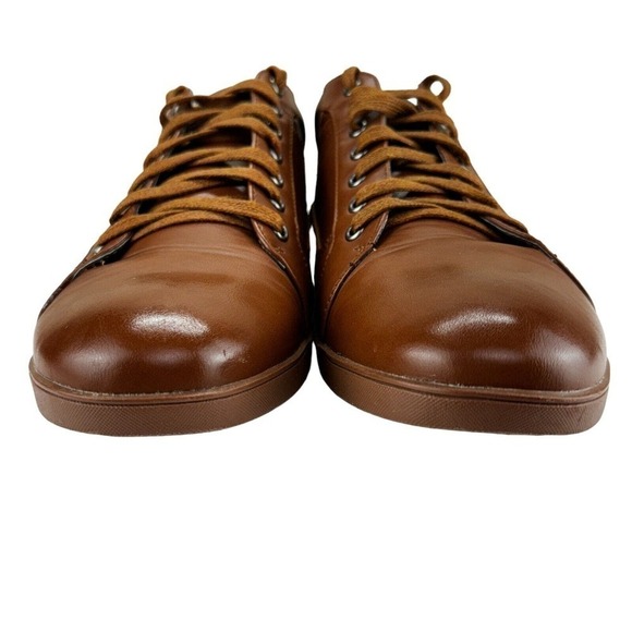 Tayno Shoes Mens 11 Berny Coffee Lace Up Low Top Brown Classic Casual Dress - Picture 5 of 14